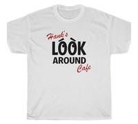 AYTAPUGE HANK'S Look Around Cafe T-Shirt - Larry Hey Now Sanders Kingsly White M