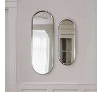 AYTM Angui mirror, silver-coloured, height 78 cm, glass, steel