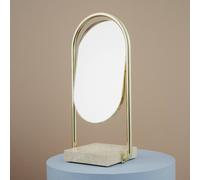 AYTM ANGUI Table Mirror Gold/Travertine