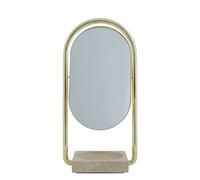 AYTM ANGUI Table Mirror Gold/Travertine