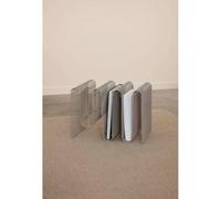 AYTM Curva magazine holder, taupe, metal, 41 cm long