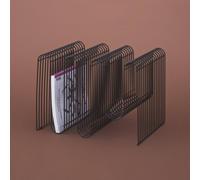 AYTM Curva magazine rack, black, width 40 cm, steel