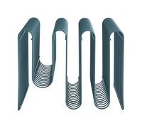 AYTM Curva magazine holder, dusty blue, metal, 41 cm long