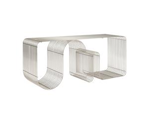 AYTM Curva seating bench 100 cm Silver