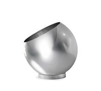 AYTM Globe oblique-cut flowerpot - Silver OS