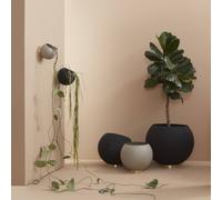 AYTM Globe wall flower pot, Ø 21 cm, black, aluminium