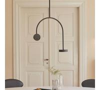 AYTM LED pendant light Grasil, black, marble, height 97 cm