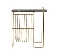 AYTM Sino magazine rack, side table, gold-coloured