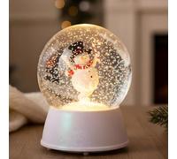 AYTPU Rotating Snowman Snow Globe with Music 8 Songs, Auto 6H Timer, USB/Battery Powered, Spinning Christmas Decor with Glitter Snowfall, Gift for Family