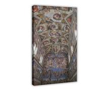 AYTREDF 50 Most Famous Paintings - Sistine Chapel Ceiling by Michelangelo Canvas Poster Bedroom Decor Landscape Office Room Decor Gift 08x12inch(20x30cm)