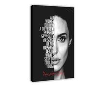 AYTREDF Actors Celebrity Quotes Inspirational Poster Jolie, Angelina Canvas Poster Bedroom Decor Landscape Office Room Decor Gift 16x24inch(40x60cm)