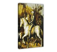 AYTREDF Albrecht D Ü Rer, Knight, Death, And The Devil, 1513, Famous Retro Art, Canvas Decorated Poster Canvas Poster Bedroom Decor Landscape Office Room Decor Gift 24x36inch(60x90cm)