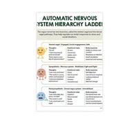 AYTREDF Automatic nervous system poster, multi vagus nerve theory, hierarchical structure, human brain, mental health, treatment office decoration, canvas 08x12inch(20x30cm)