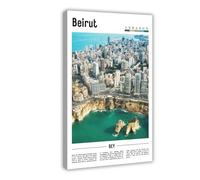 AYTREDF Beirut Print Poster Art Mural Decoration Gift City Landscape Canvas Poster Wall Art Decor Print Picture Paintings for Living Room Bedroom Decoration 12x18inch(30x45cm)