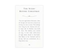 AYTREDF Christmas Eve, signs, book pages, Christmas, farmhouse canvas poster, bedroom decoration, landscape office 20x30inch(50x75cm)