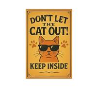 AYTREDF Don’t Let The Cat Out! Keep Your Kitty Inside with Style Canvas Poster Wall Art Decor Print Picture Paintings for Living Room Bedroom Decoration 20x30inch(50x75cm)