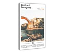AYTREDF Famous Landscapes from The Europe Are Bosnia And Herzegovina Canvas Poster Wall Art Decor Print Picture Paintings for Living Room Bedroom Decoration 16x24inch(40x60cm)