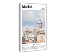 AYTREDF Famous Landscapes from The Europe Are Istanbul Canvas Poster Wall Art Decor Print Picture Paintings for Living Room Bedroom Decoration 08x12inch(20x30cm)