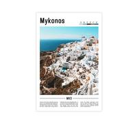 AYTREDF Famous Landscapes from The Europe Are Mykonos Canvas Poster Wall Art Decor Print Picture Paintings for Living Room Bedroom Decoration 20x30inch(50x75cm)