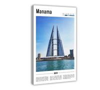 AYTREDF Famous Landscapes from The Middle East Are Manama Canvas Poster Wall Art Decor Print Picture Paintings for Living Room Bedroom Decoration 12x18inch(30x45cm)