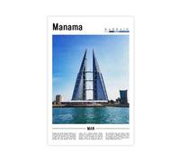 AYTREDF Famous Landscapes from The Middle East Are Manama Canvas Poster Wall Art Decor Print Picture Paintings for Living Room Bedroom Decoration 20x30inch(50x75cm)