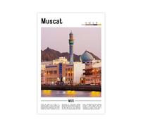 AYTREDF Famous Landscapes from The Middle East Are Muscat Canvas Poster Wall Art Decor Print Picture Paintings for Living Room Bedroom Decoration 20x30inch(50x75cm)