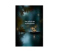 AYTREDF Fear Will Not Rulemy Life Anymore Inspirational Life Philosophy Canvas Poster Bedroom Decor Landscape Office Room Decor Gift 12x18inch(30x45cm)