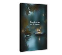 AYTREDF Fear Will Not Rulemy Life Anymore Inspirational Life Philosophy Canvas Poster Wall Art Decor Print Picture Paintings for Living Room Bedroom Decoration 24x36inch(60x90cm)