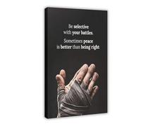 AYTREDF Fighting May Not Solve The Problem. Inspirational Life Philosophy Canvas Poster Bedroom Decor Landscape Office Room Decor Gift 16x24inch(40x60cm)