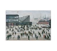 AYTREDF Going to The Match by L. S. Lowry Retro Poster Vintage Art Decro Canvas Poster Wall Art Decor Print Picture Paintings for Living Room Bedroom Decoration 08x12inch(20x30cm)