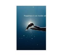 AYTREDF Happiness Is An Inside Job Inspirational Life Insights Canvas Poster Bedroom Decor Landscape Office Room Decor Gift 20x30inch(50x75cm)