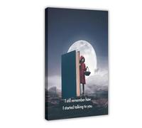 AYTREDF I still Remember How I Started Talking to You Wisdom of Life Philosophy Canvas Poster Bedroom Decor Landscape Office Room Decor Gift 20x30inch(50x75cm)