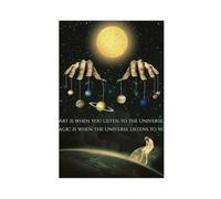AYTREDF Inspirational Quotes ART IS WHEN YOU LISTEN TO THE UNIVERSEMAGIC IS WHEN THE UNIVERSE LISTENS TO YOU Canvas Poster Bedroom Decor Landscape Office Room Decor Gift 20x30inch(50x75cm)