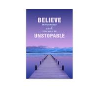 AYTREDF Inspirational Quotes Believe in Yourself And You Will Be Unstoppable Canvas Poster Bedroom Decor Landscape Office Room Decor Gift 08x12inch(20x30cm)