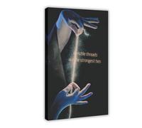 AYTREDF Inspirational Quotes The Invisible Thread Is The Strongest Connection Canvas Poster Bedroom Decor Landscape Office Room Decor Gift 16x24inch(40x60cm)