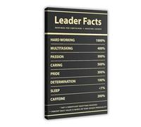 AYTREDF Leader Nutrition Facts Inspirational, Business CEO Poster, Team Boss Quote, Office Living Room 08x12inch(20x30cm)