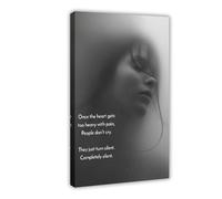 AYTREDF People Who Are Silent Have Been Hurt Philosophy of Life Canvas Poster Wall Art Decor Print Picture Paintings for Living Room Bedroom Decoration 16x24inch(40x60cm)