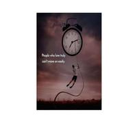 AYTREDF People Who Love Truly Can't Move on Easily Wisdom of Life Philosophy Canvas Poster Wall Art Decor Print Picture Paintings for Living Room Bedroom Decoration 16x24inch(40x60cm)