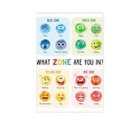 AYTREDF Regulatory area, emotional posters, mood maps, calming corner, mental health, school counselor, treatment office decoration, canvas, bedroom 20x30inch(50x75cm)