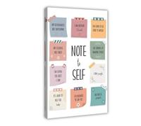 AYTREDF Self Reminder Poster Be Kind to Yourself Self Affirmation Positive Self Talk Canvas Poster Bedroom Decor Landscape Office Room Decor Gift 16x24inch(40x60cm)