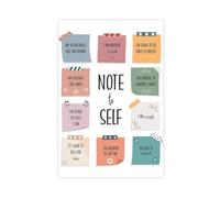 AYTREDF Self Reminder Poster Be Kind to Yourself Self Affirmation Positive Self Talk Canvas Poster Bedroom Decor Landscape Office Room Decor Gift 24x36inch(60x90cm)