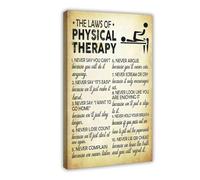 AYTREDF The Laws of Physical Therapy Funny Man Woman Canvas Poster Bedroom Decor Landscape Office Room Decor Gift 24x36inch(60x90cm)