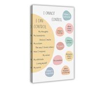 AYTREDF Things I Can And Can't Control Poster Counselor Office Mental Health Canvas Poster Bedroom Decor Landscape Office Room Decor Gift 08x12inch(20x30cm)