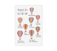 AYTREDF Things to Let Go Poster, Mental Health Calm Classroom School Psychologist Canvas Poster Bedroom Decor Landscape Office Room Decor Gift 20x30inch(50x75cm)