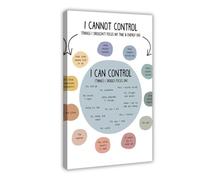 AYTREDF Things you can and cannot control, mental health posters, cold corner canvas, bedroom decorations, landscape offices, room gifts 20x30inch(50x75cm)