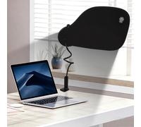Ayuanb Cubicle Shade, Adjustable Office Cubicle and Desk Shade, Foldable Modern Black Plastic Privacy Canopy, Office Cubicle Desk Accessory, Blocks Light, Glare Reduction, Black