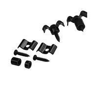 AYUBOUSA Guitar String Trees String Retainer Guides Compatible with Strat Tele Style Electric Guitar Bass Parts Replacement Pack of 4pcs with Mounting Screws Black.