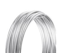 Ayuduots 0.6mmx10m Flexible Aluminum Craft Wire, Silver Bendable Metal Wire for Jewelry Making, Sculpting, Craft Making