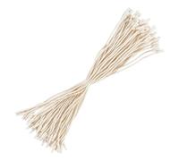 Ayuduots 100pcs Christmas Ornaments Hangers Strings with Snaps, Easy Locking Hanging Decoration Strings - Milk White