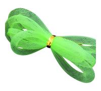 Ayuduots 10Yard Solid Mesh Tube Decor Flex for Wreaths Crafts, Crinoline Tube for Dirty Braid Jewelry Making - Neon Green